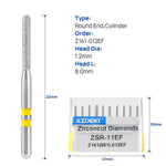 Dental Diamond Burs ZSR-11EF (881-012EF) for Ceramics/Composite Polishing & Finishing 10pcs/Box - pairaydental.com