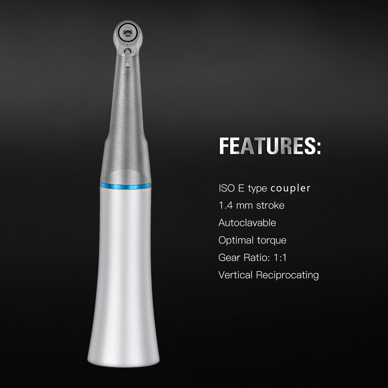 1:1 Interproximal Reciprocating Contra Angle Handpiece+10pcs Strips Kit - pairaydental.com
