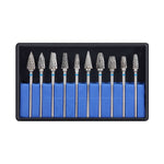 Dental Lab Polishing Bur Carbide Drills Kit HP 2.35mm Type J 10pcs/Box - pairaydental.com