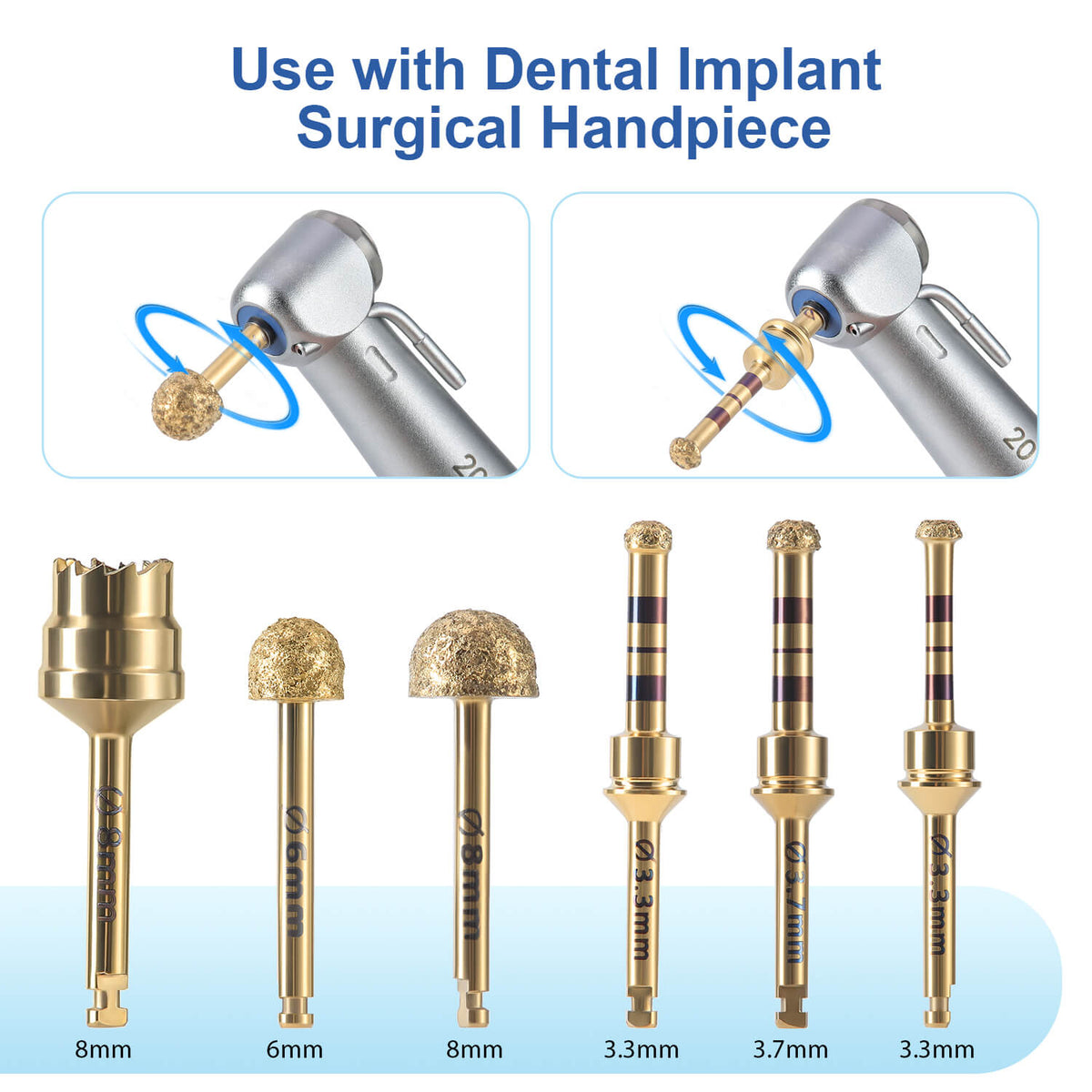 Dental External Maxillary Sinus Lift Drill Diamond Coated Bur 6pcs/Set - pairaydental.com