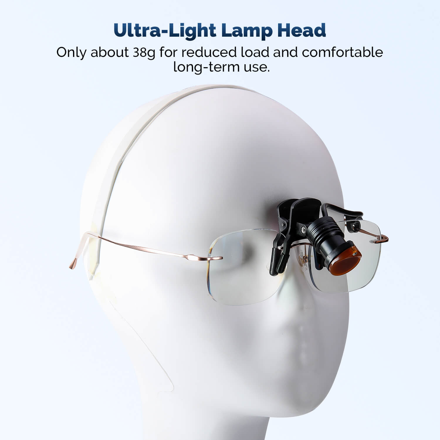 Dental LED Headlight 3W Wired 35,000 Lux 3-Level Brightness Ultralight 2 Mounting Options - pairaydental.com
