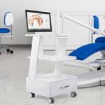 Dental Mobile Rolling Cart K2 Mouth Sweeping Trolley with Socket - pairaydental.com
