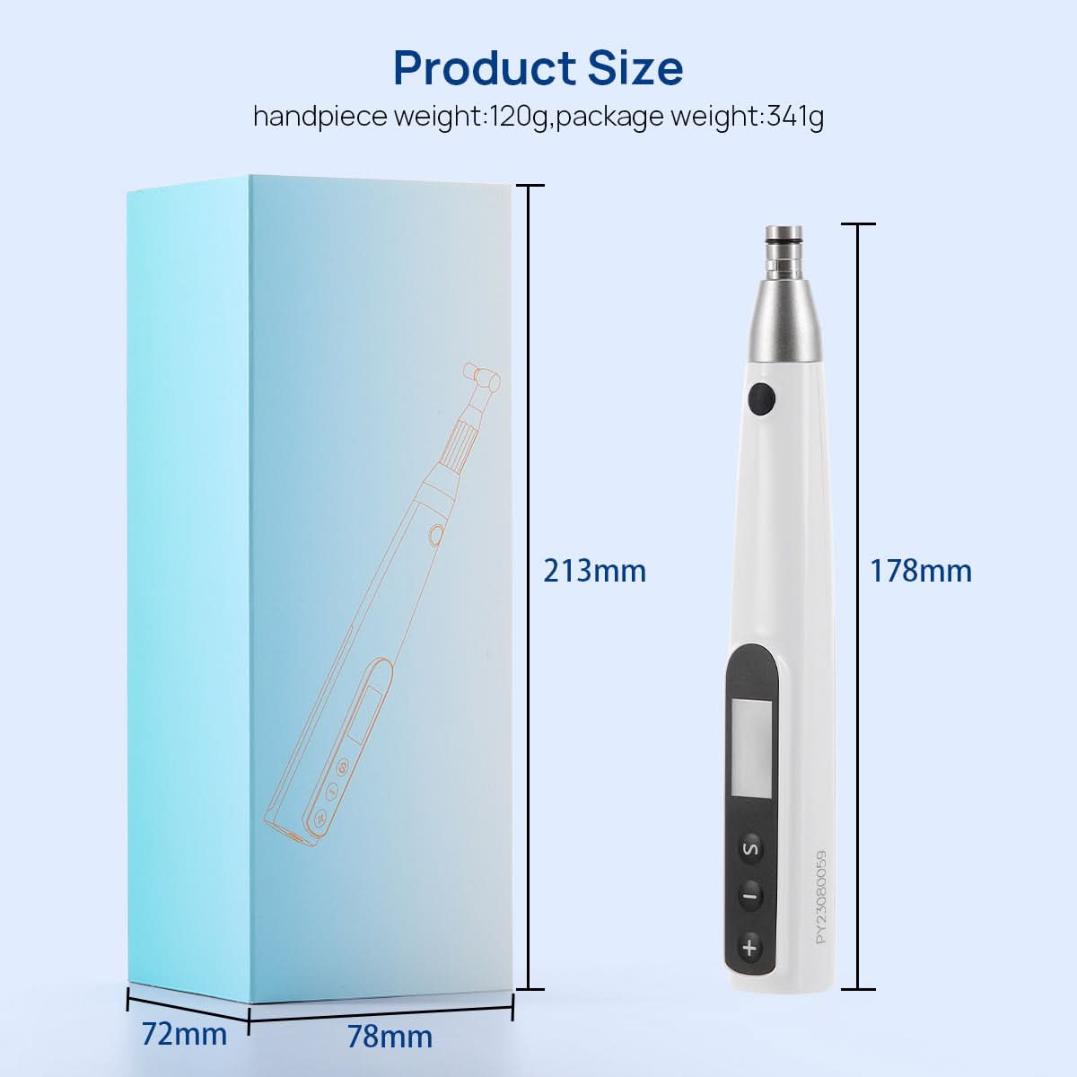 Cordless Hygiene Prophy Handpiece 360° Rotating 6 Speed Settings & 2 Prophy Angles - pairaydental.com