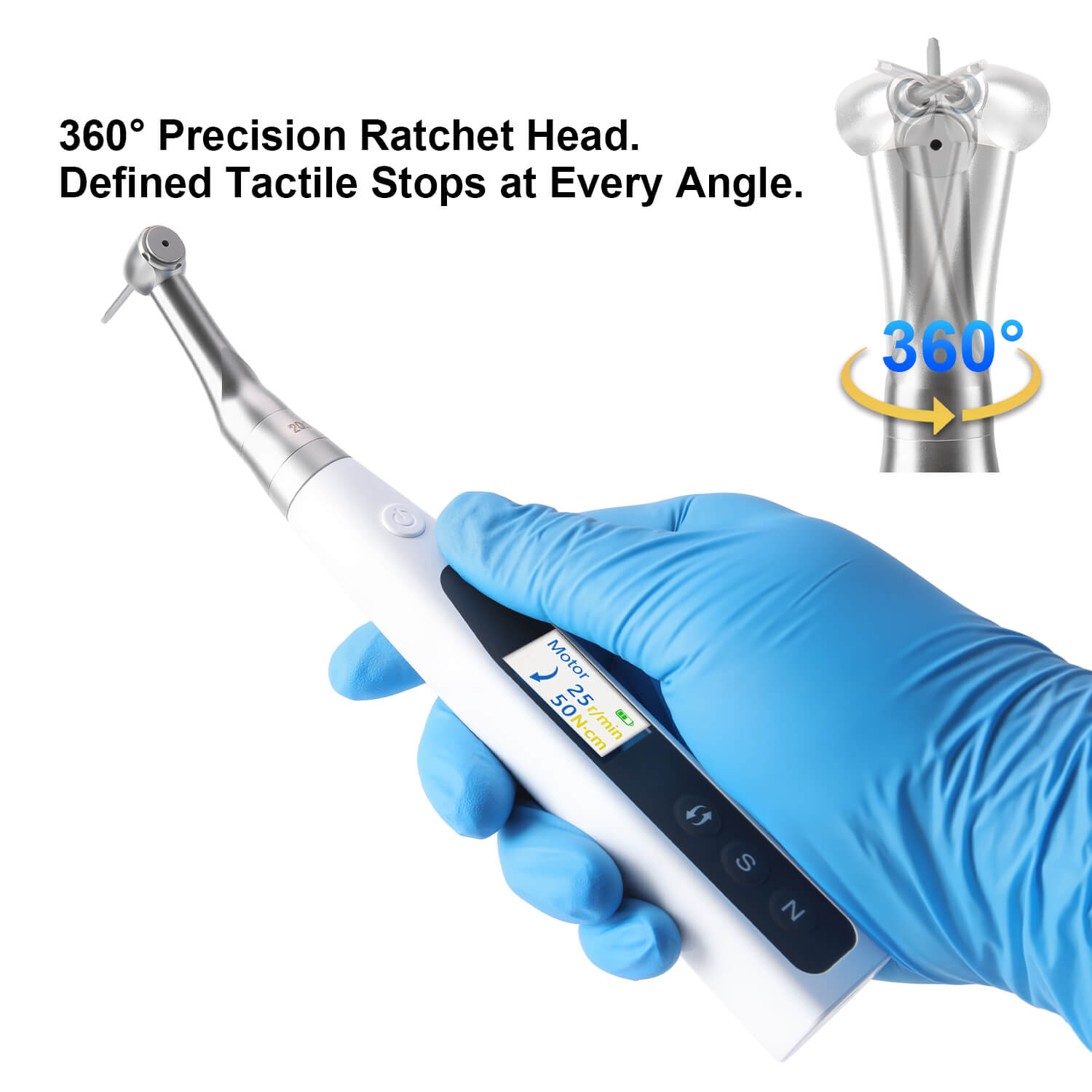 Dental Wireless Electric Torque Driver Implant Torque Wrench with 16pcs Drivers 10-50Ncm 360° Rotating - pairaydental.com