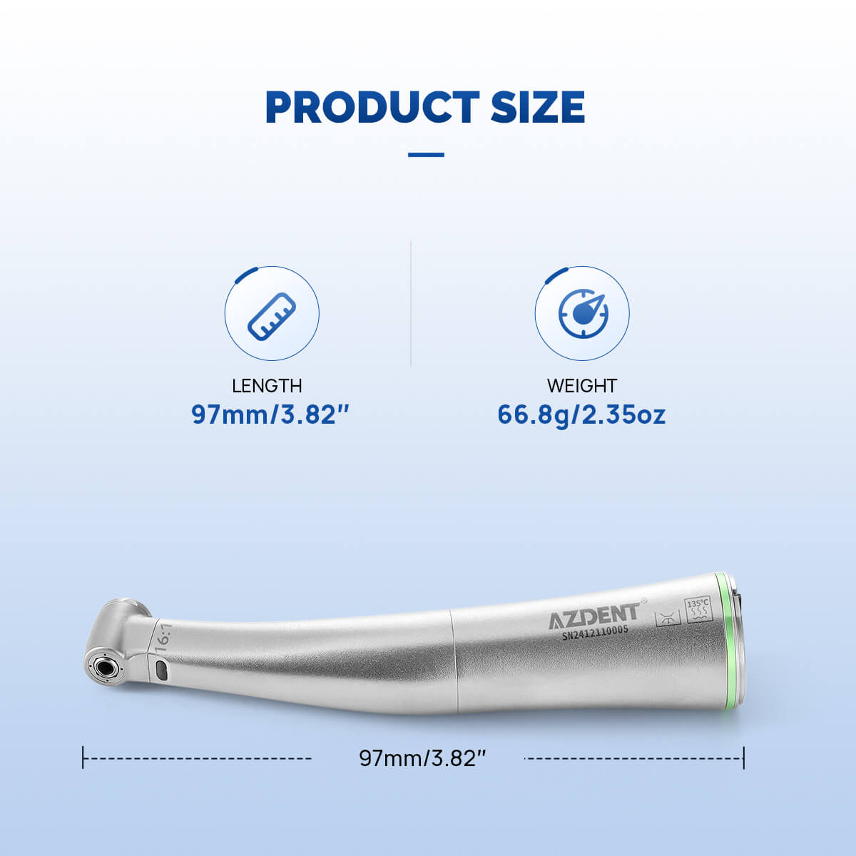 Dental Mini 16:1 Fiber Optic Contra Angle Handpiece Push Button Internal Channel with Mini Fiber Optic Air Motor 6 Hole - pairaydental.com
