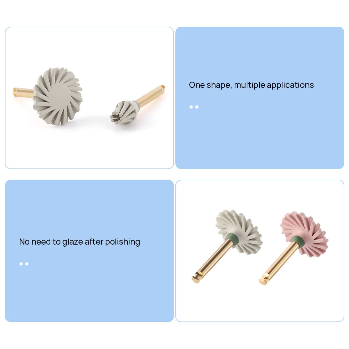 Dental Composite Polishing Wheel Kits Medium/Fine 4pcs/Kit - pairaydental.com