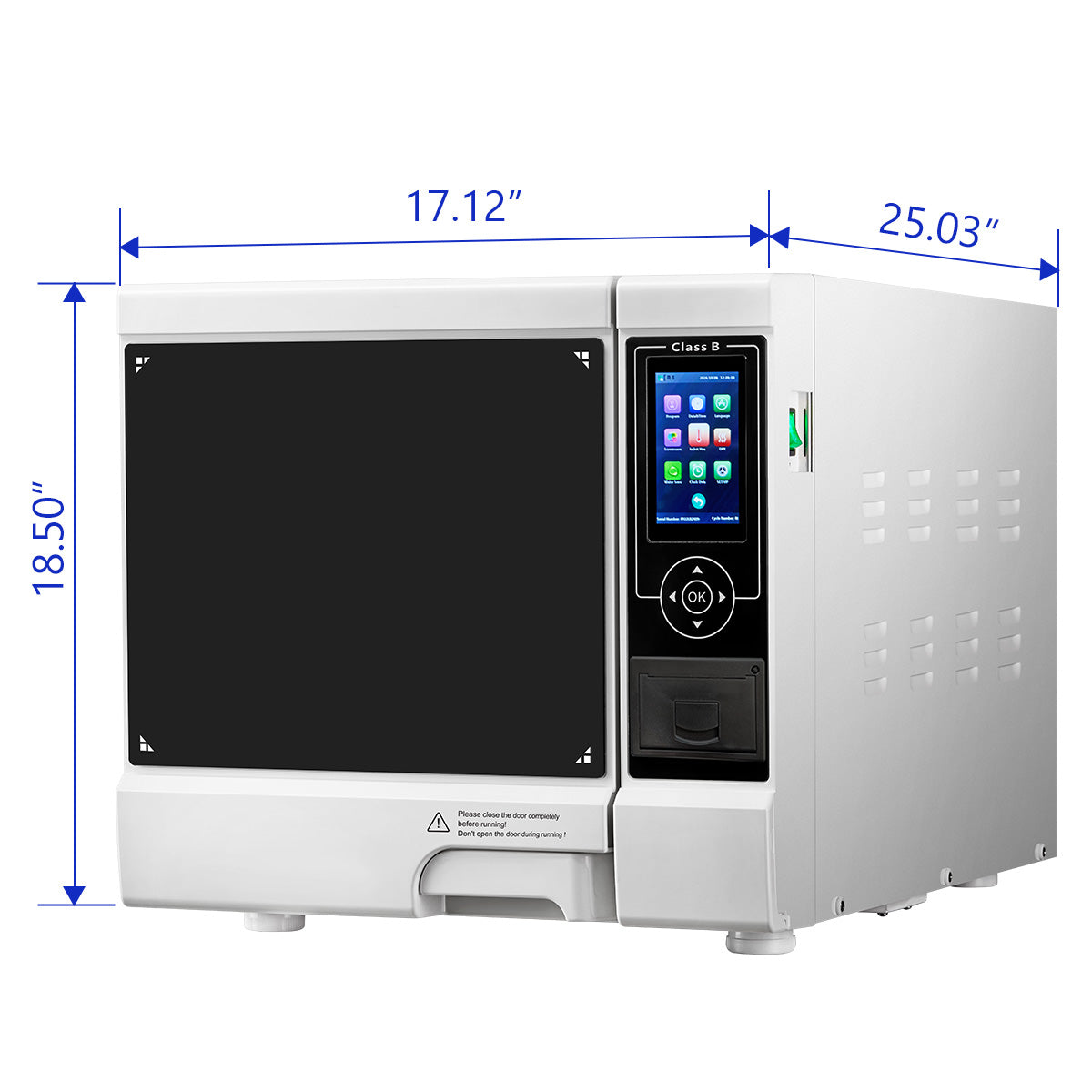22L Dental Autoclave Steam Sterilizer Class B Table Top LCD Built-in Printer Dry Function - pairaydental.com