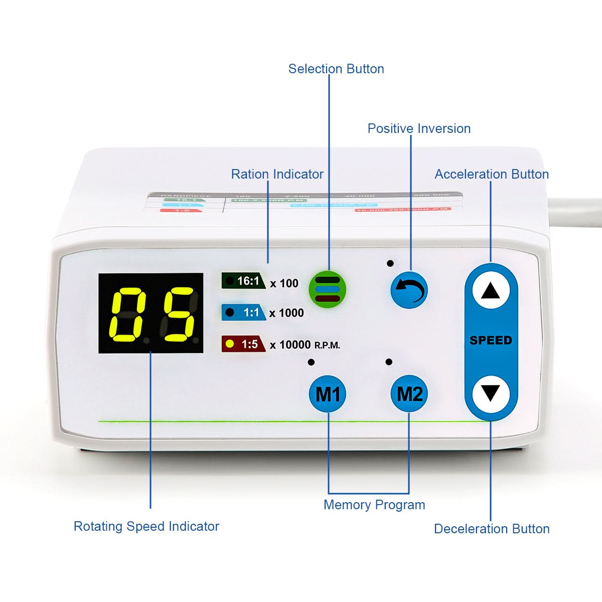 1:1/1:5/16:1 Dental Electric Micro Motor 4/2 Hole LED Brushless Internal Spray - pairaydental.com