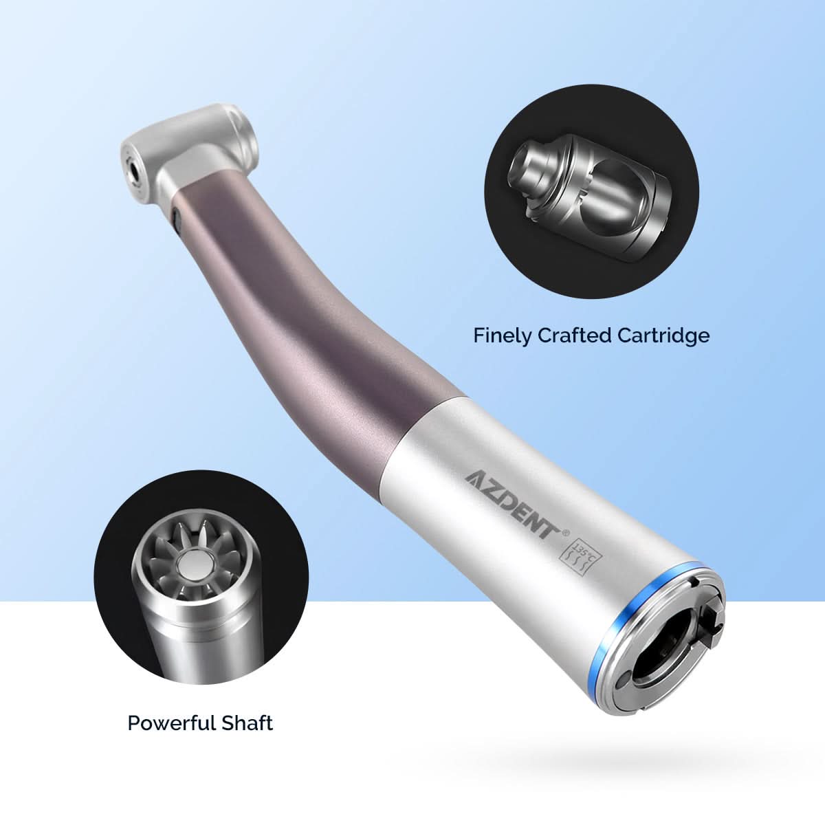 1:1 Fiber Optic Contra Angle Handpiece Internal Water Push Button ...