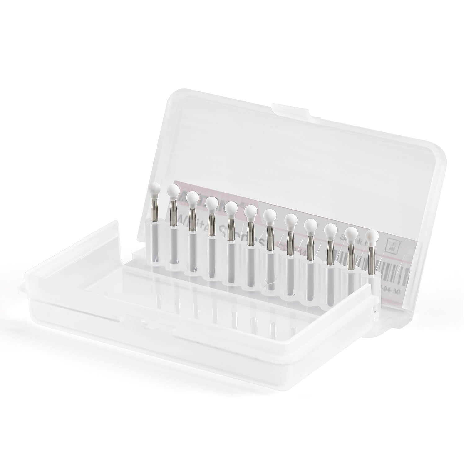 Dental White Stone Polishing FG Burs Round Shape 12pcs/Box - pairaydental.com