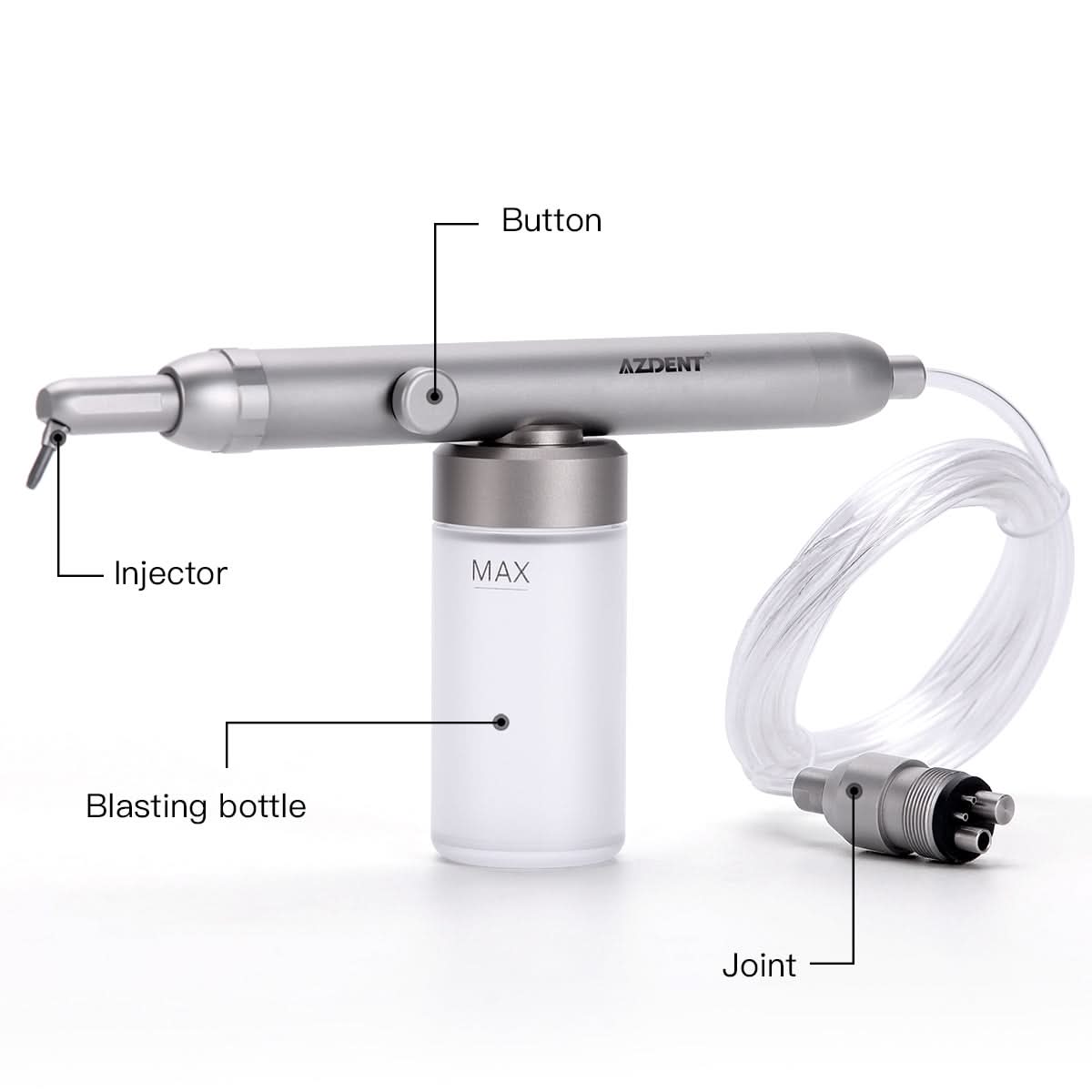 Dental Aluminum Oxide Air Abrasion Systems Microetcher Sandblasting Prophy Gun 4 Hole - pairaydental.com