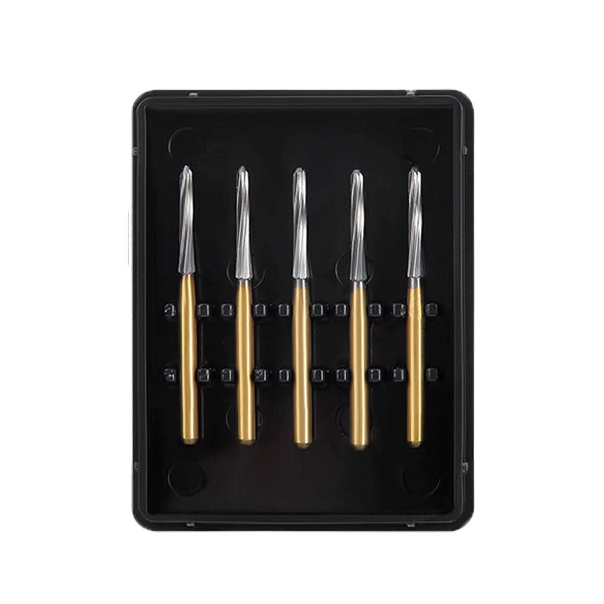 Dental Endo Carbide Burs FG Titanium Coated 21mm 5pcs/Box - pairaydental.com