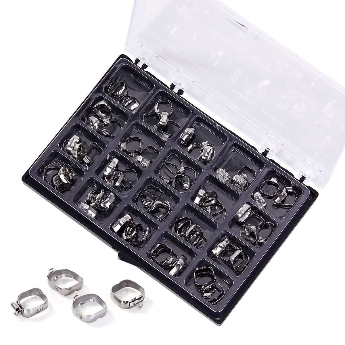 Orthodontic 1st Molar Bands with Buccal Tube MBT 0.022 #16-#35 U2/L1 80pcs/Box - pairaydental.com