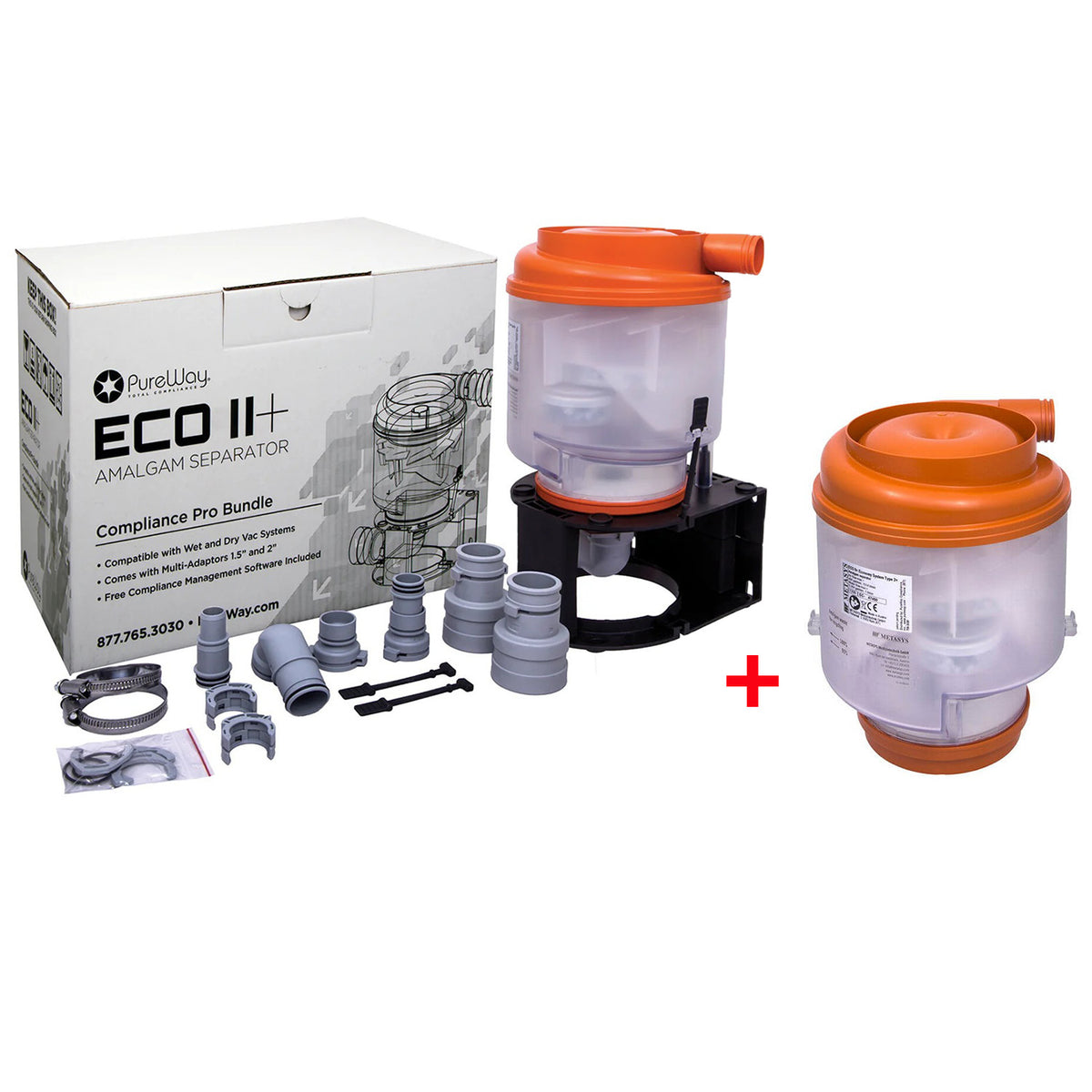 PureWay Eco Ii + Dental Amalgam Separator with Replacement Canister Kit for 1-10 Chairs - pairaydental.com