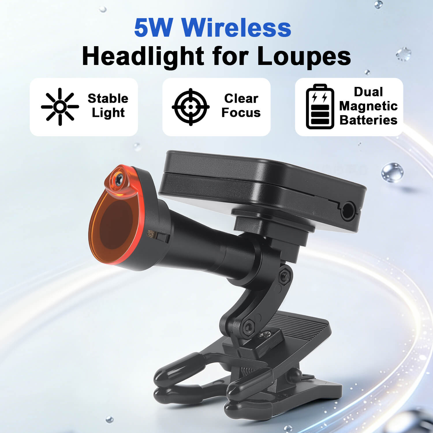 5W Wireless LED Dental Rechargeable Surgical Headlight Lightweight Clip-On Binocular Magnifying Loupes - pairaydental.com