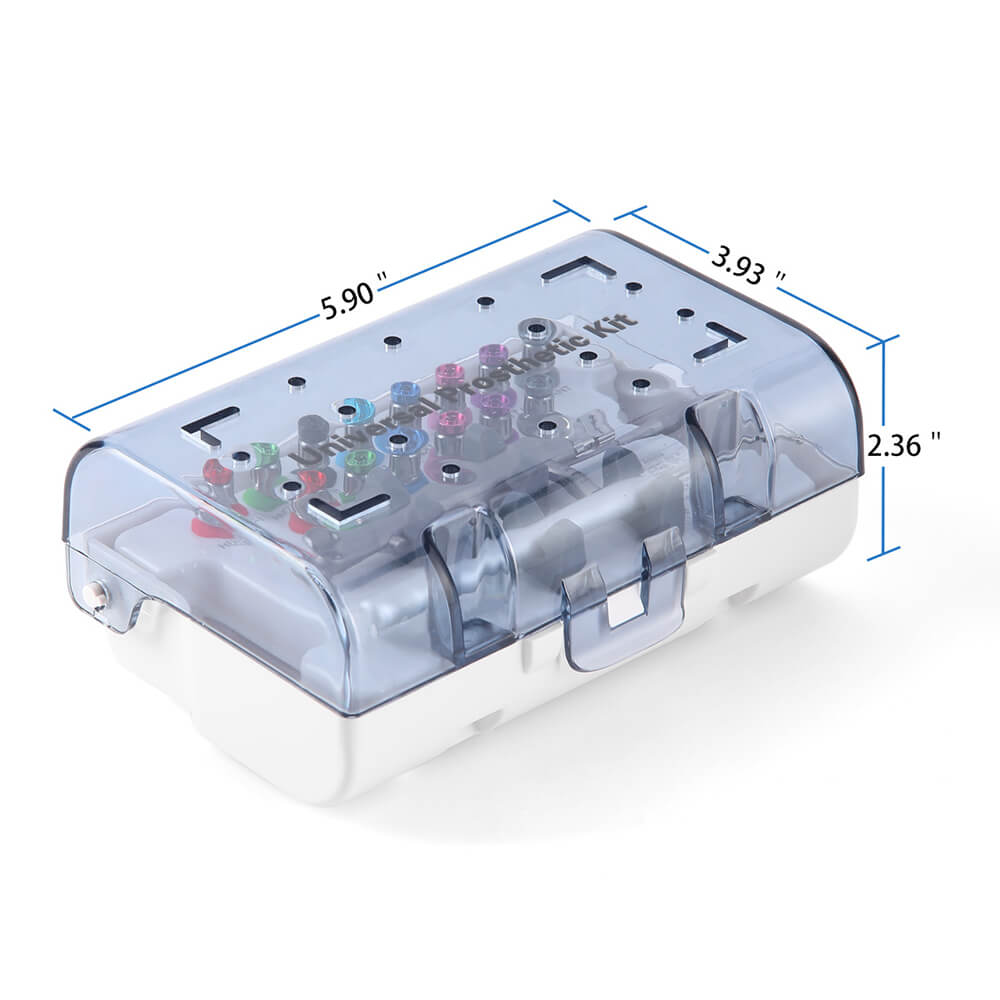 Dental Implant Colorful Universal Restoration Tool Kit 14pcs Drivers With Wrench 15-60Ncm and Carrying Device - pairaydental.com