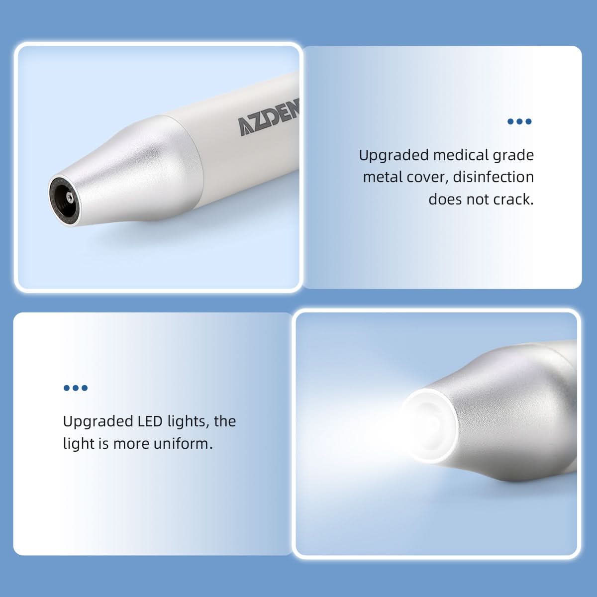 LED Ultrasonic Scaler Handpiece HW-5L with 4 Tips (G1 G2 P1 E1) & Holder Kit - pairaydental.com
