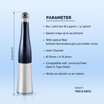 1:1 Fiber Optic Contra Angle Handpiece Internal Water Push Button - pairaydental.com
