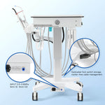 Dental Delivery Unit Mobile Cart 4 Hole Integrated Scaler & Curing Light Adjustable Height Electric Lifting - pairaydental.com