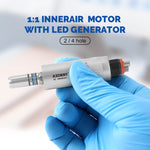 1:1 Low Speed Handpiece Air Motor Internal Channel With LED Generator 2/4 Holes - pairaydental.com