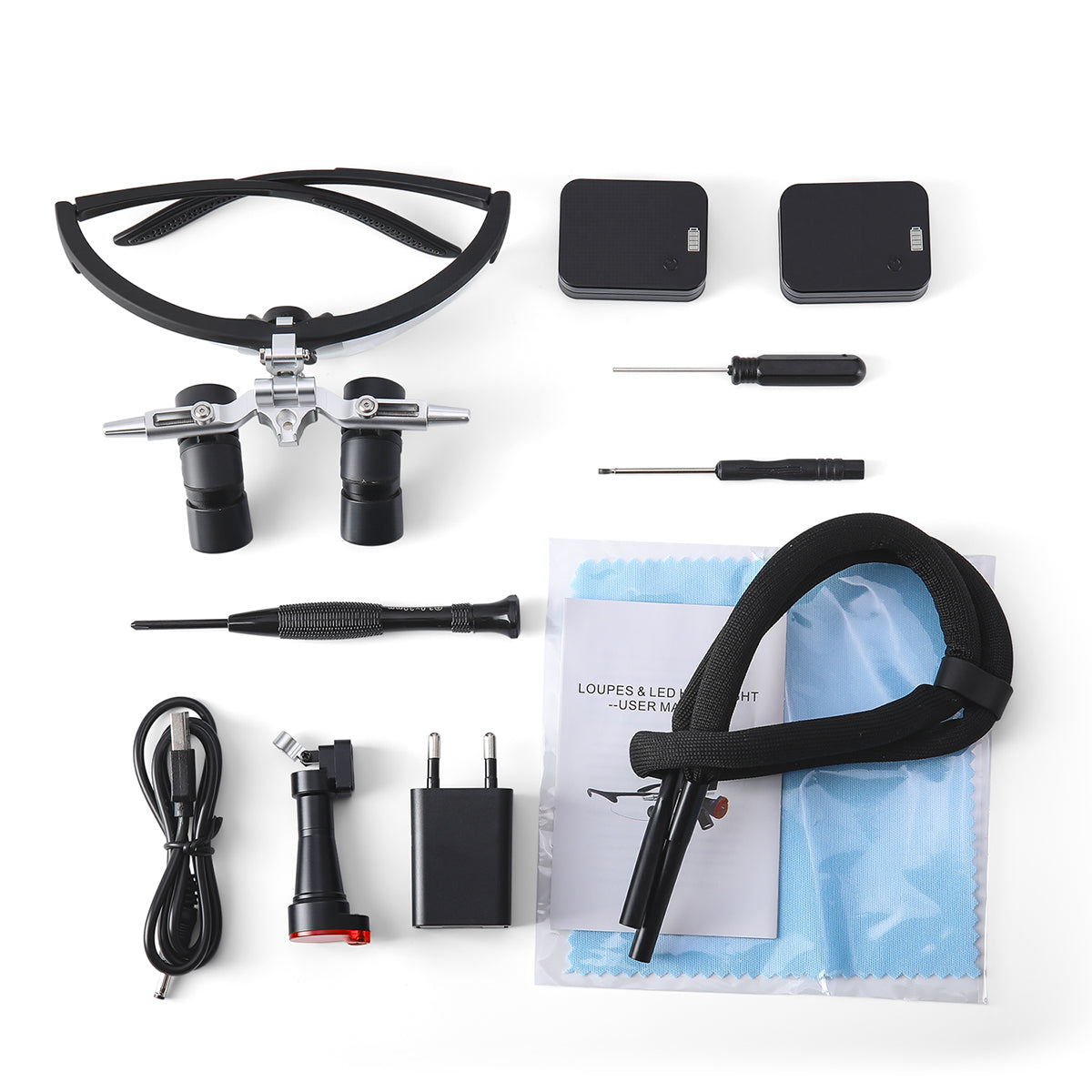 Dental Surgical Ergo Medical Loupes Magnifier Binocular 4.0X 5.0X 6.0X with LED Headlight - pairaydental.com