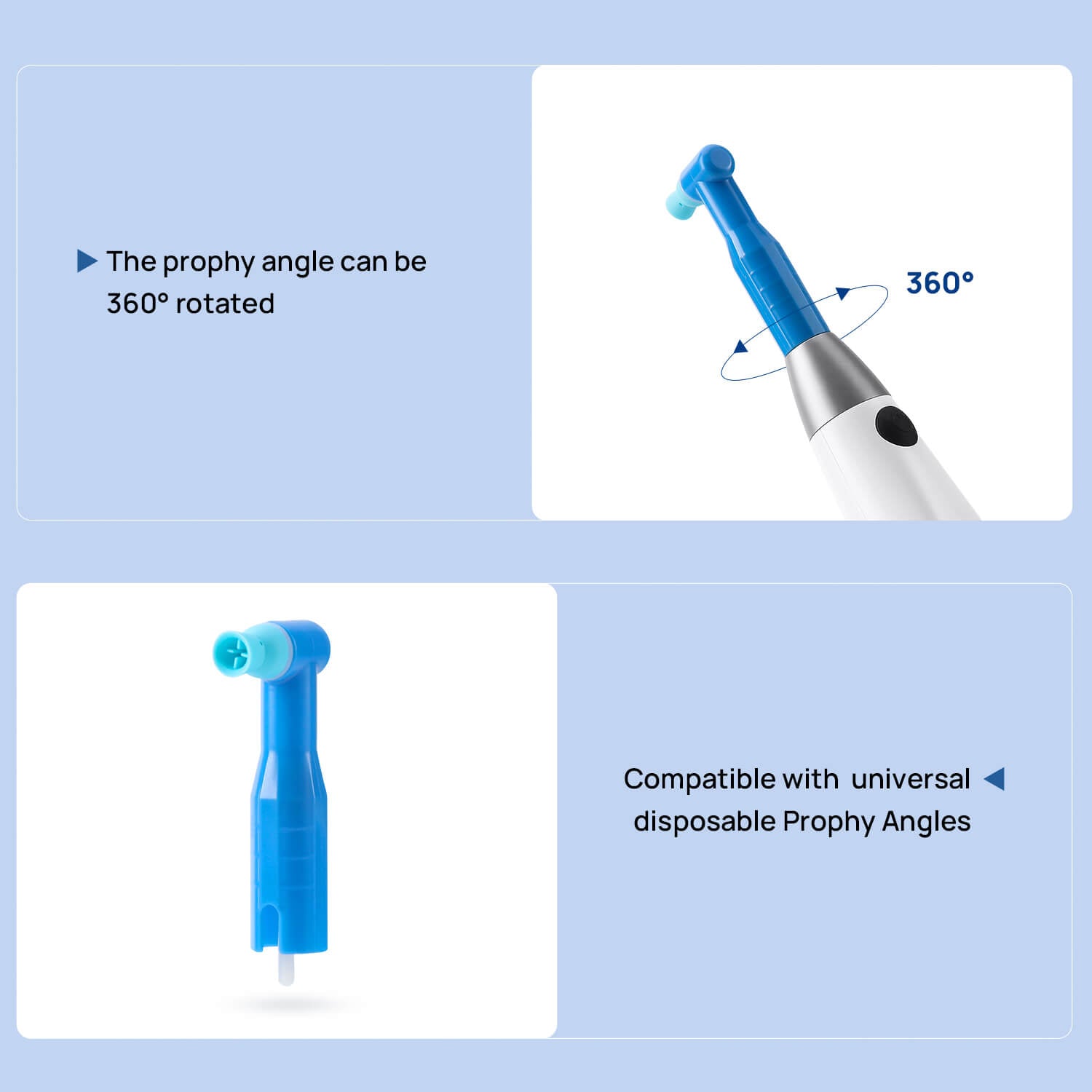 Cordless Hygiene Prophy Handpieces 360° Rotating 6 Speed Settings - pairaydental.com