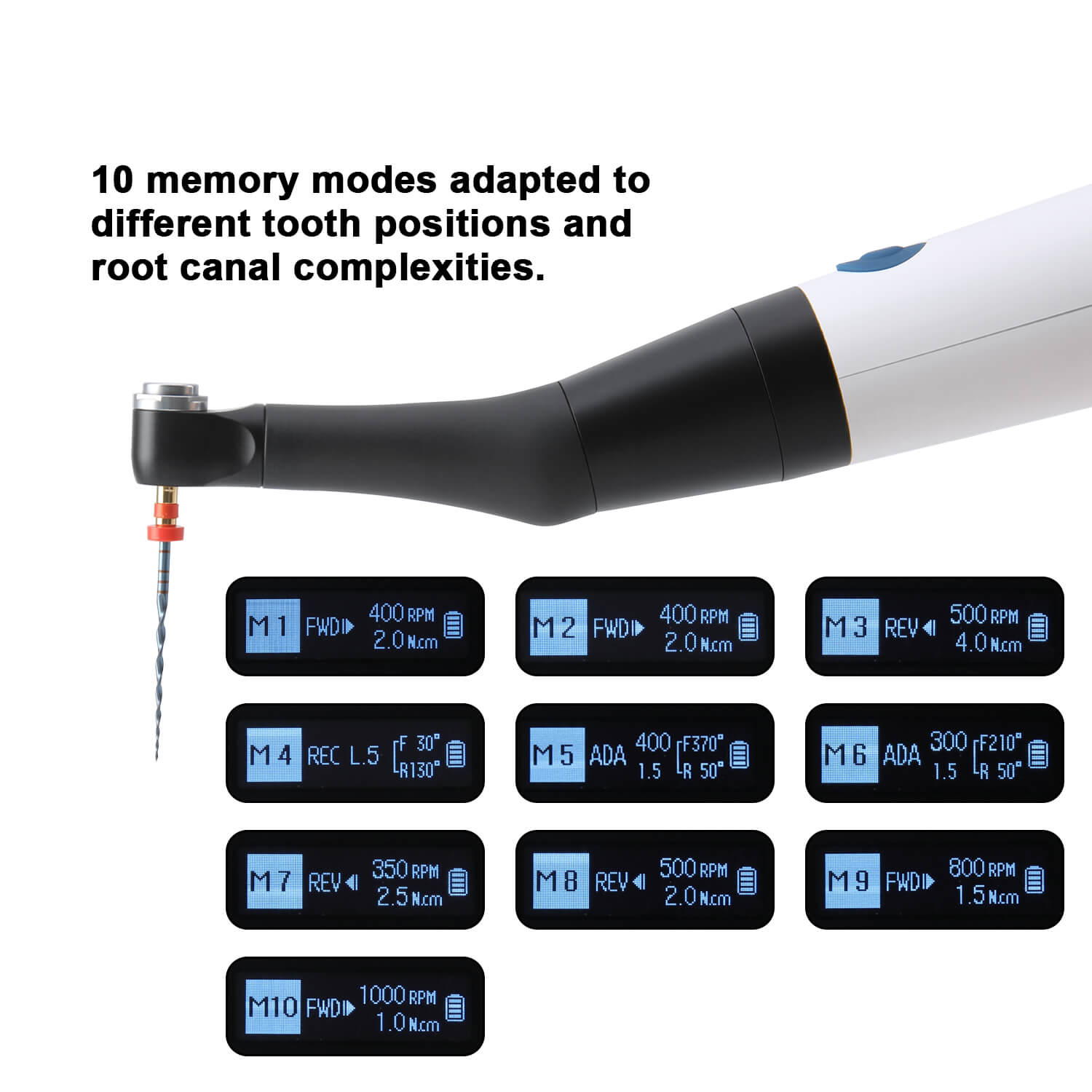 Dental Cordless Brushless Endo Motor 6.3:1 Mini Contra Angle - pairaydental.com