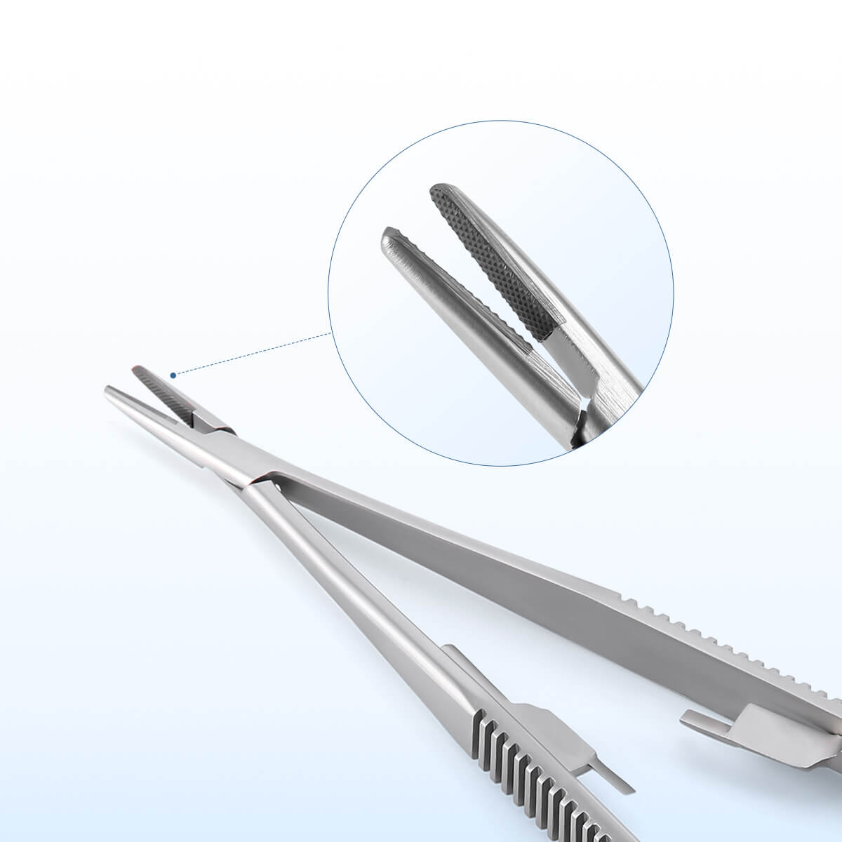 Castroviejo Needle Holder with Lock Straight/Curved Head 14cm/16cm - pairaydental.com