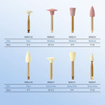 Dental Zirconia Grinding and Polishing Kit RA 2.35mm Ceramic/ Rubber Diamond 8pcs/Kit - pairaydental.com