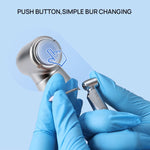 Dental 1:1 LED Low Speed Contra Angle Handpiece with E-generator Push Button Internal Spray - pairaydental.com