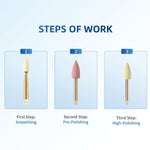 Dental Zirconia Grinding and Polishing Kit RA 2.35mm Ceramic/ Rubber Diamond 3pcs/Kit - pairaydental.com