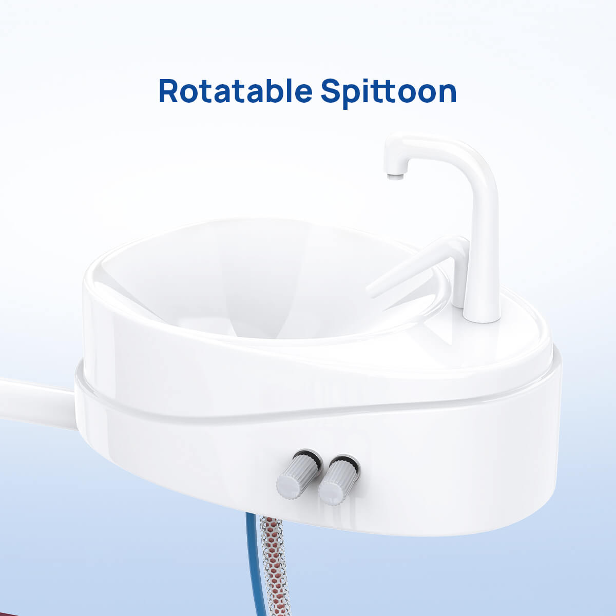 4 Holes Dental Portable Folding Chair LED Light with Turbine Unit Blue - pairaydental.com