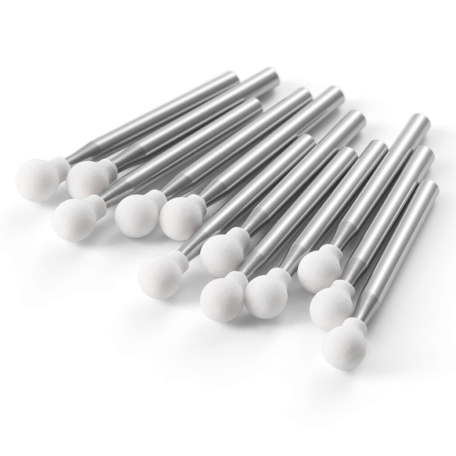Dental White Stone Polishing FG Burs Round Shape 12pcs/Box - pairaydental.com