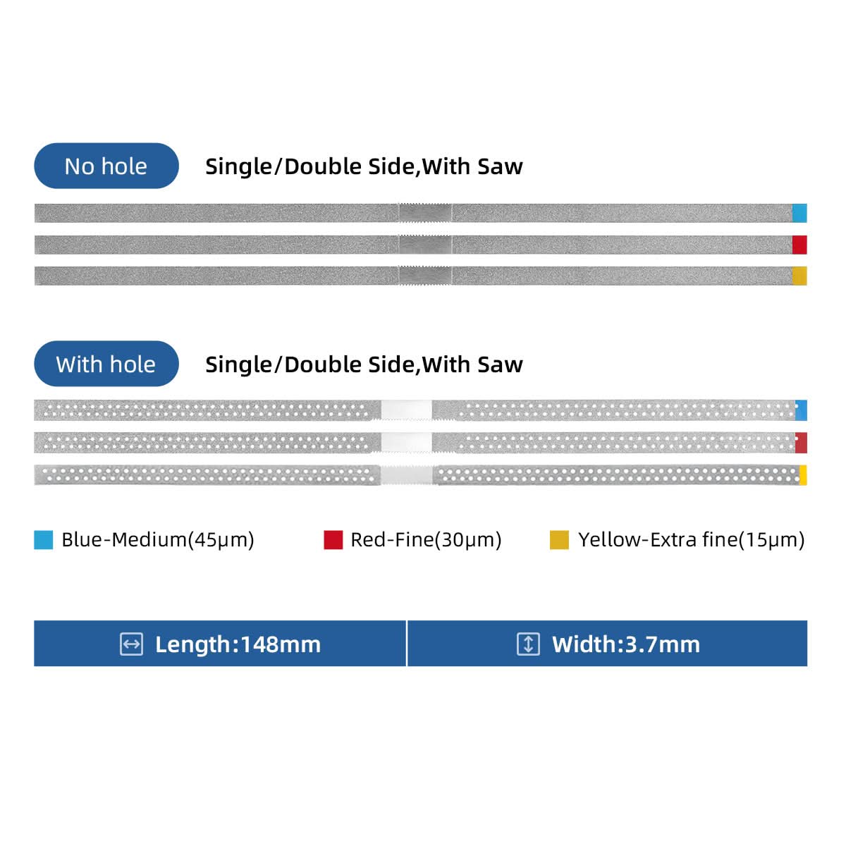 Dental Diamond Polishing Strip Single/Double Medium/Fine/Extra Fine - pairaydental.com