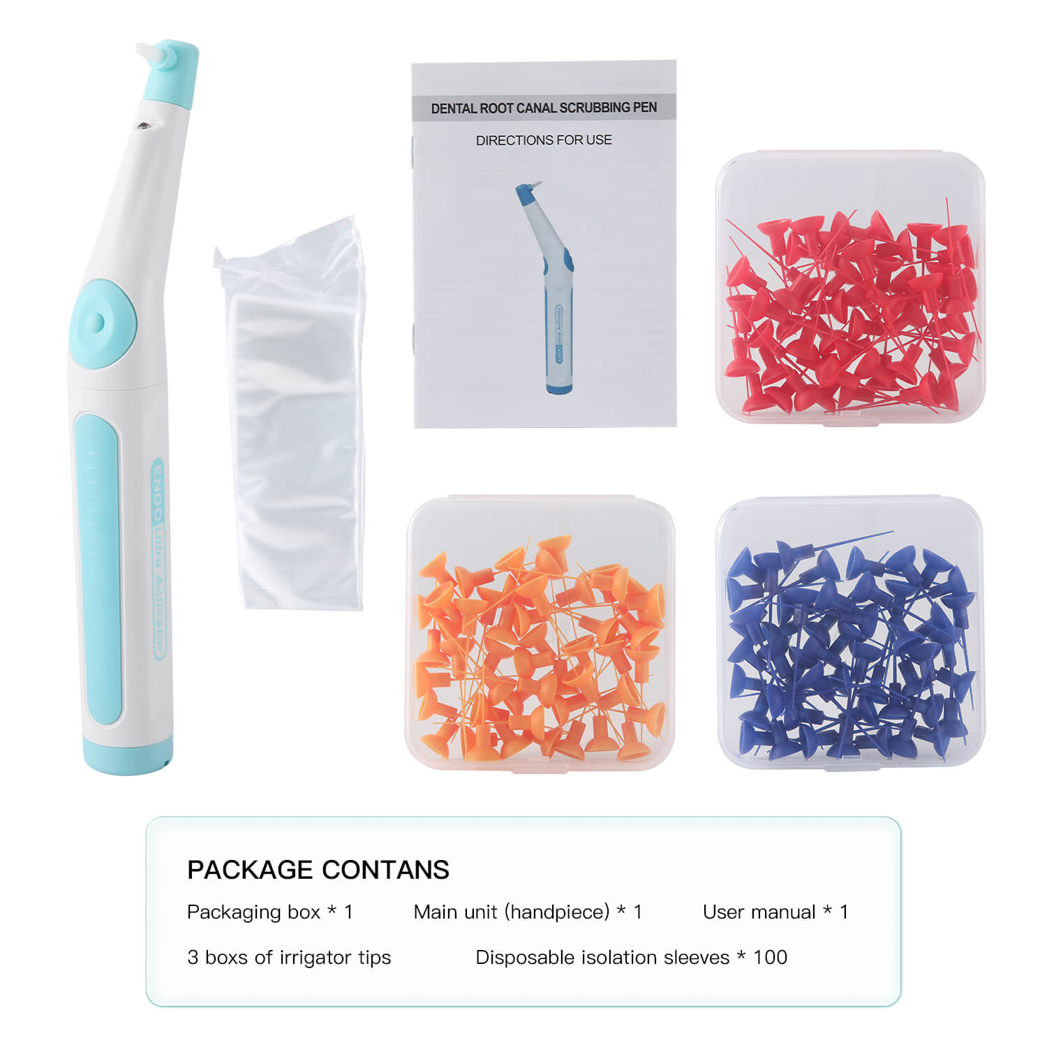 Dental Root Canal Endo Activator LED Light Sonic Irrigator System With 150pcs Tips - pairaydental.com