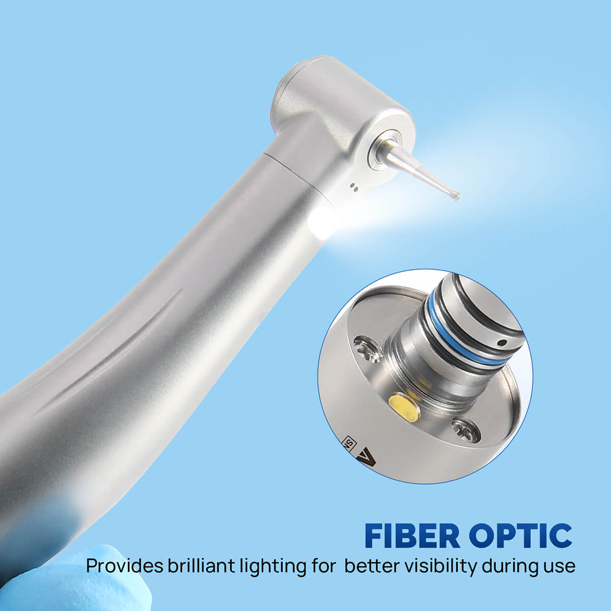 1:1 Low Speed Handpiece Air Motor Internal Channel With LED Generator 2/4 Holes - pairaydental.com