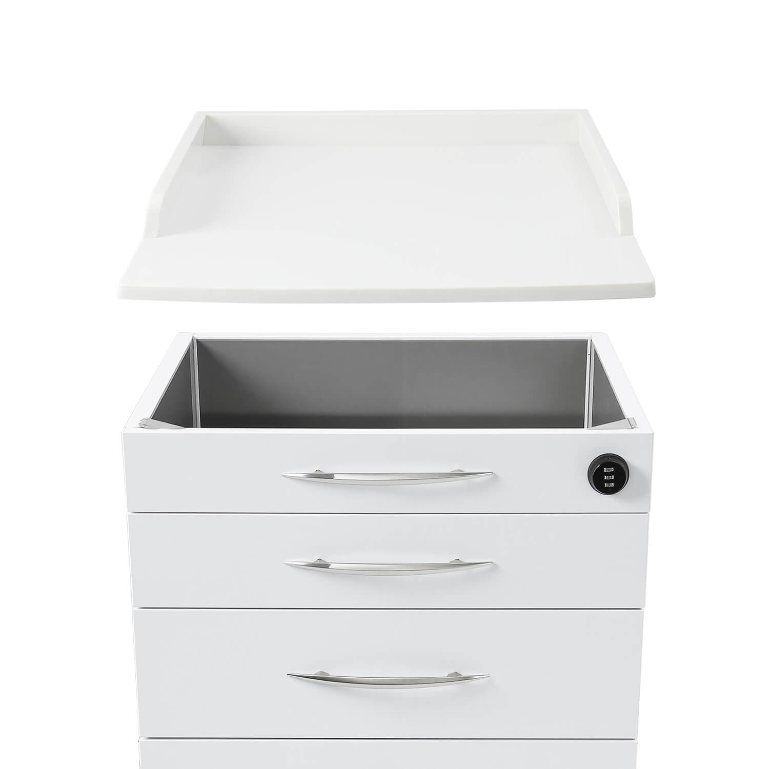 Dental Mobile Cabinet Cart Quartz Countertop and Stainless Steel Four-Drawer - pairaydental.com
