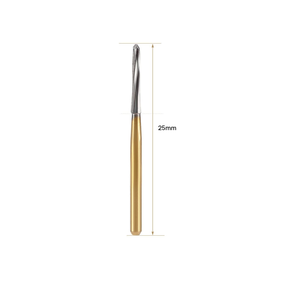 Dental Endo Carbide Burs FG Titanium Coated 25mm 5pcs/Box - pairaydental.com