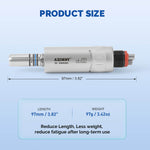 1:1 Low Speed Handpiece Air Motor Internal Channel With LED Generator 2/4 Holes - pairaydental.com