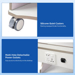 Dental  Mobile Rolling Cart Trolley Built-in Socket Three-Tier Cart 2 Drawers - pairaydental.com