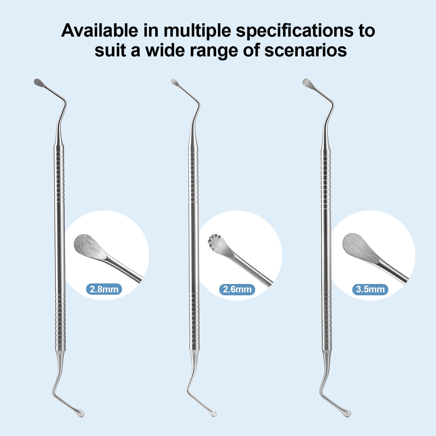 Dental Surgical Double Ends Curette Stainless Steel 1Pc/Bag - pairaydental.com