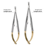 Castroviejo Needle Holder with Lock Straight/Curved Head 14cm/16cm - pairaydental.com