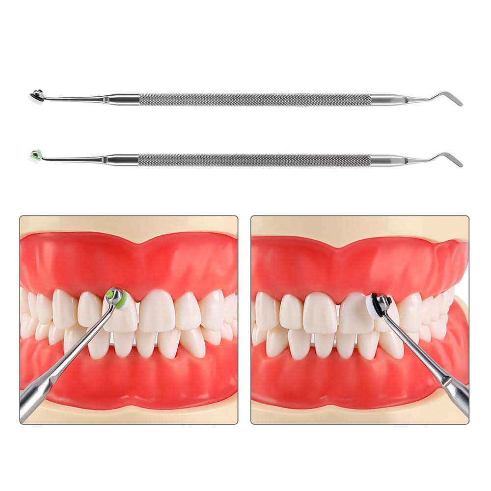 Dental Composite Filling Tools Kit 10pcs Foam Pads and Handle