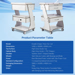 Dental  Mobile Rolling Cart Trolley Built-in Socket Three-Tier Cart 2 Drawers - pairaydental.com