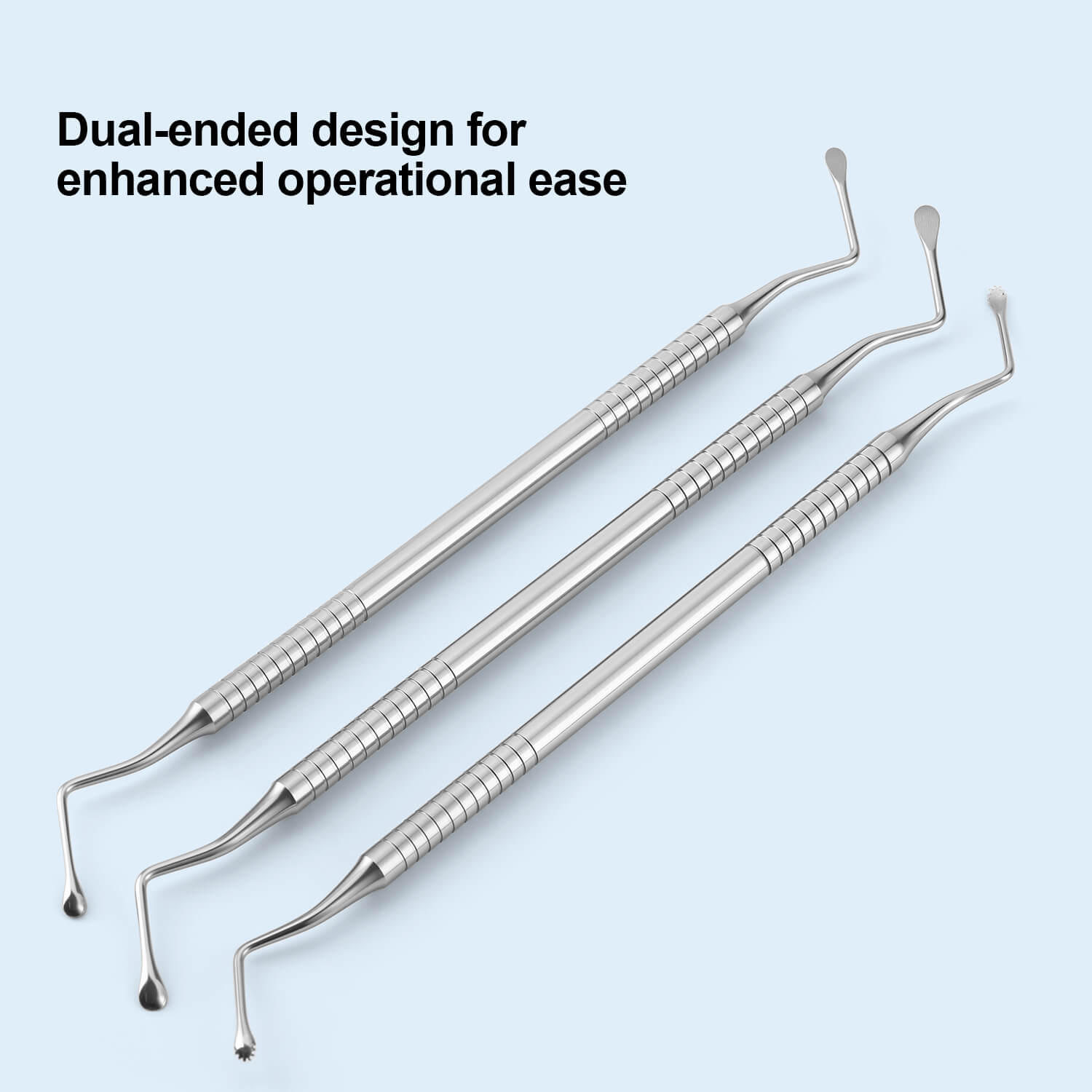 Dental Surgical Double Ends Curette Stainless Steel 1Pc/Bag - pairaydental.com