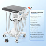 Dental Delivery Unit Mobile Cart 4 Hole Integrated Scaler & Curing Light Adjustable Height Electric Lifting - pairaydental.com