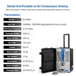 Portable Dental Delivery Unit 4 Holes High Suction Built-in Air Compressor P204S - pairaydental.com