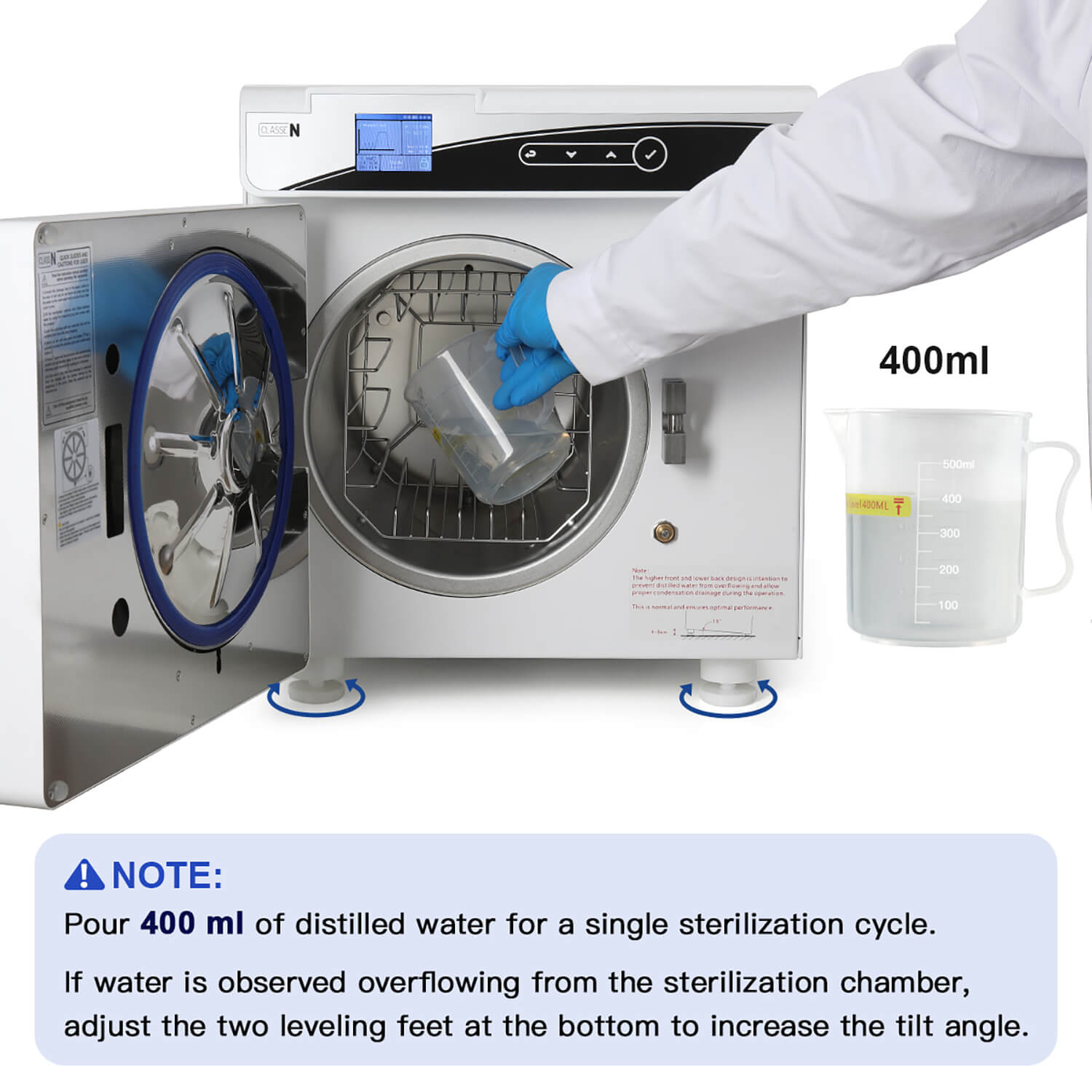 22L Tabletop Dental Autoclave Steam Sterilization Class N Sterilizer with Drying System - pairaydental.com