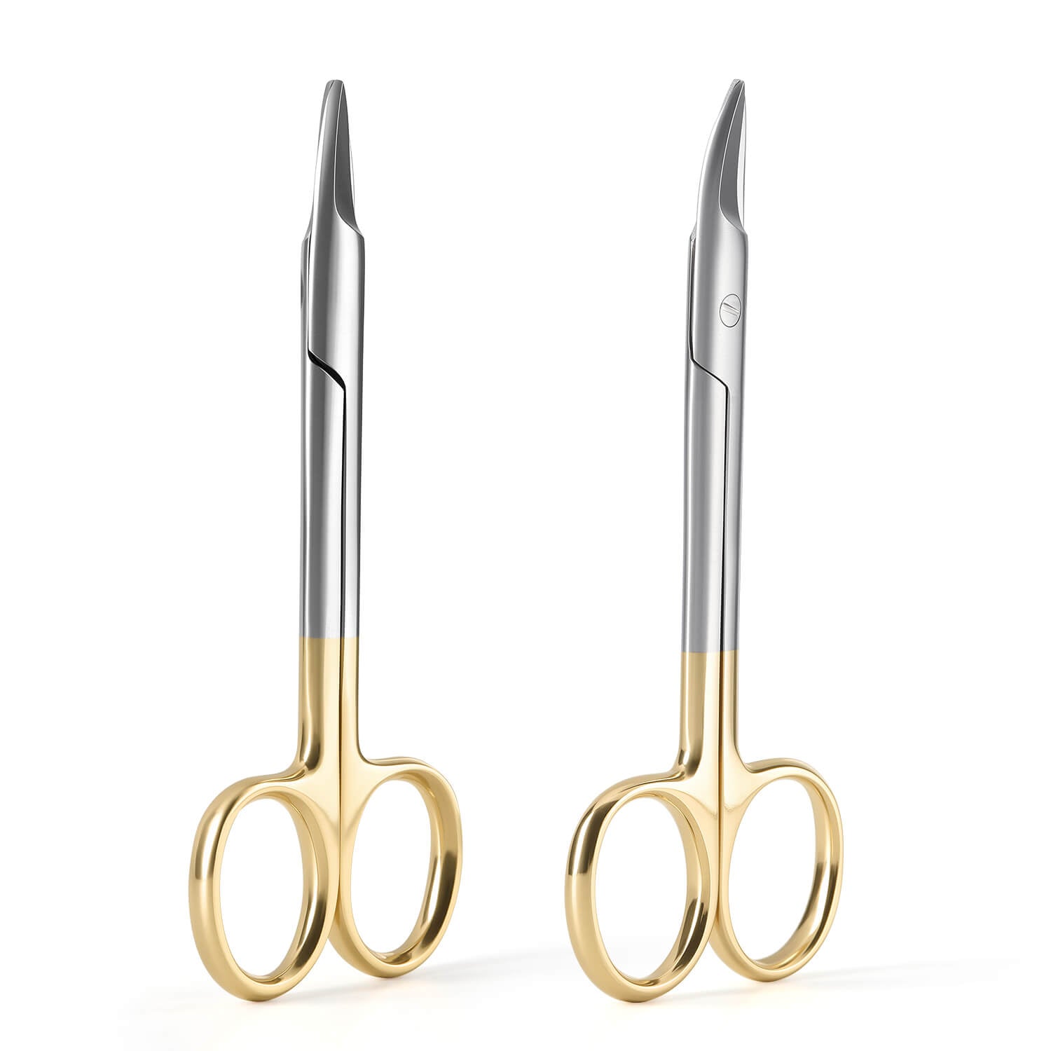 Dental Crown Scissors Straight/Curved Gold Handle Stainless Steel 11cm (4.3") - pairaydental.com