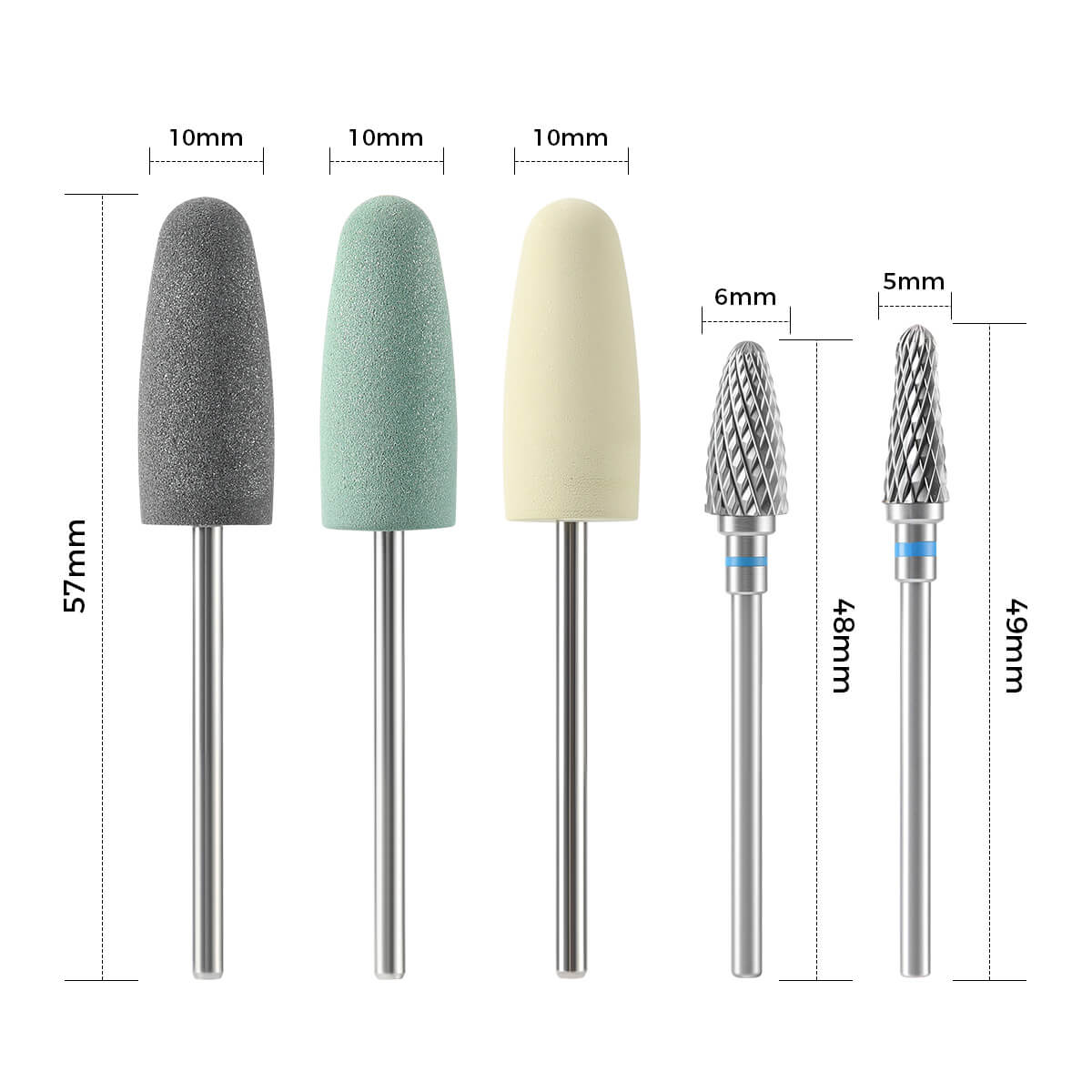 Dental Resin Base Acrylic Polishing Kit HP 2.35mm Tungsten Carbide Silicone Polisher & Tungsten Carbide Polisher 8pcs/kit - pairaydental.com